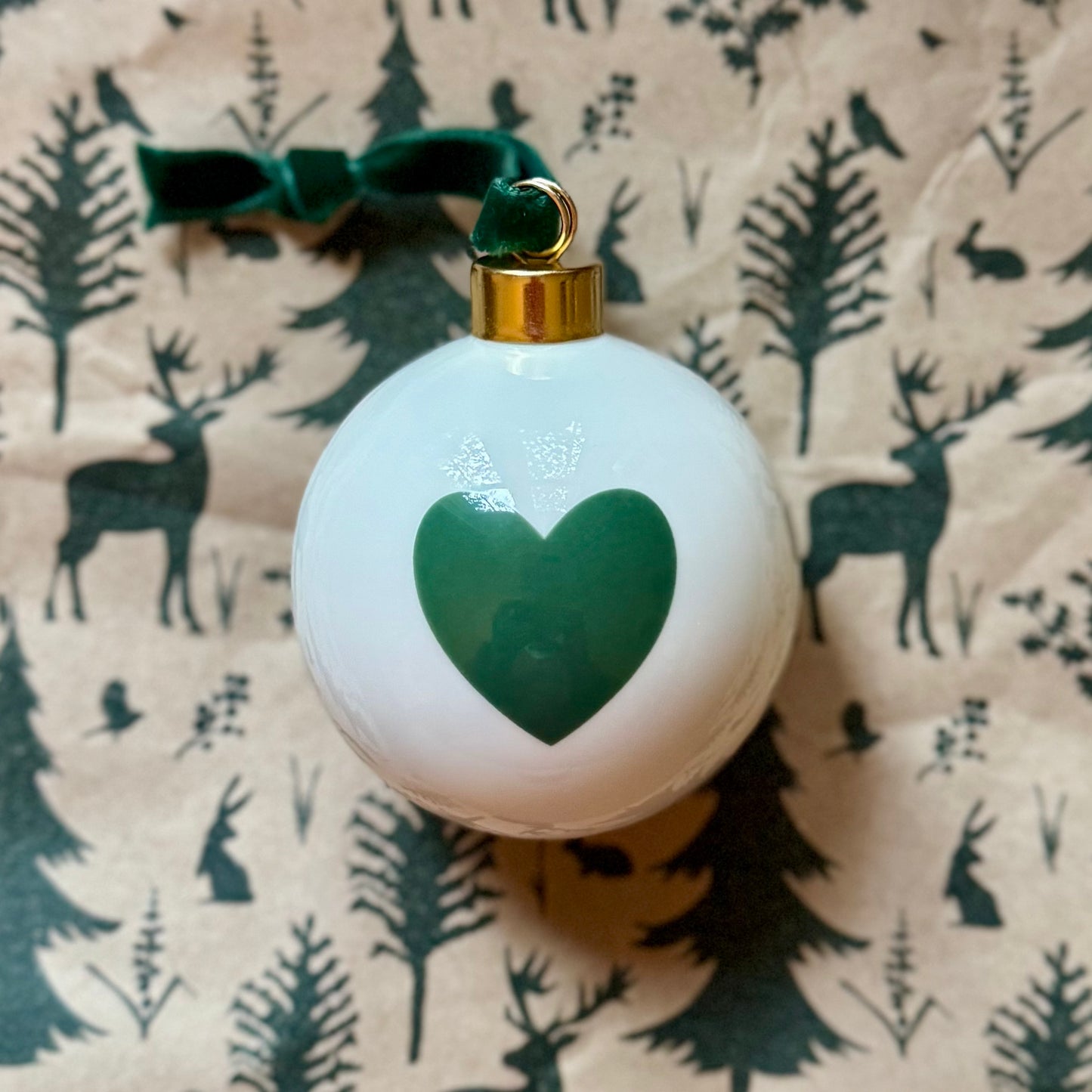 Christmas Swallow Bauble - Fir Green