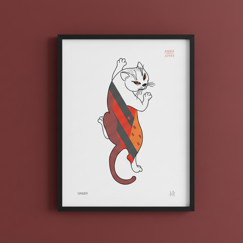 Cat Art Print Trio – Faerie, Olympia & Malkie A3