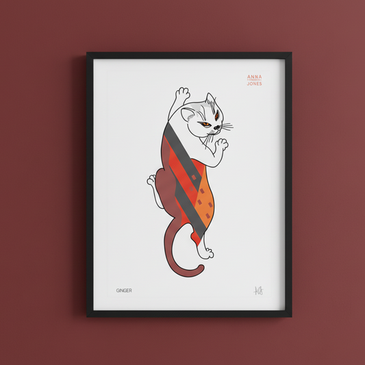 Cat Art Print Trio – Faerie, Olympia & Malkie A3